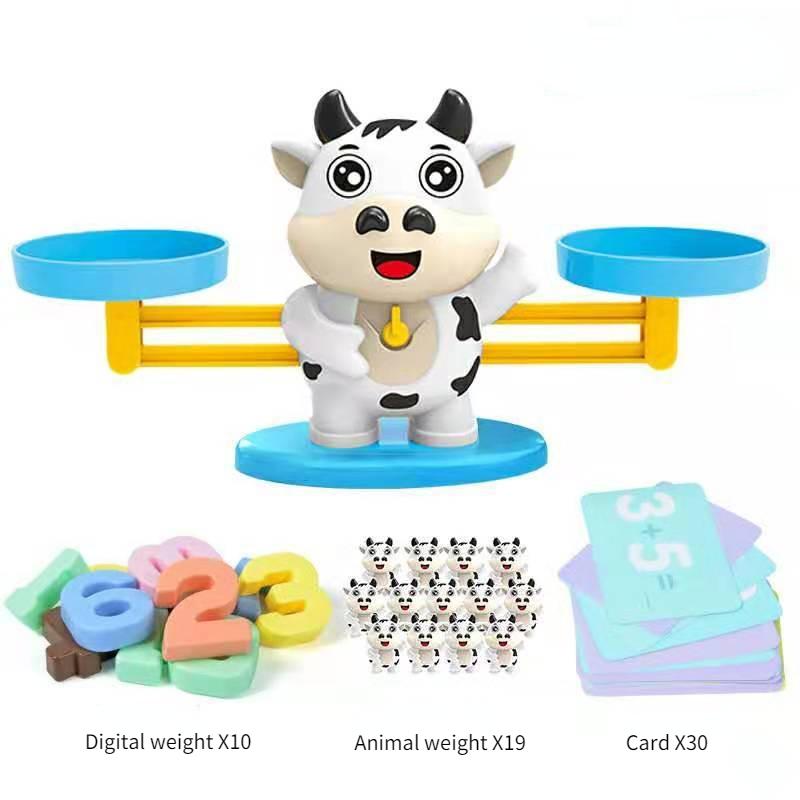 Balance Math Game Educational Toys  Learning Material Counting Toys - Fun Scale Balancing Toy Set for Boys Girls Xmas Gift