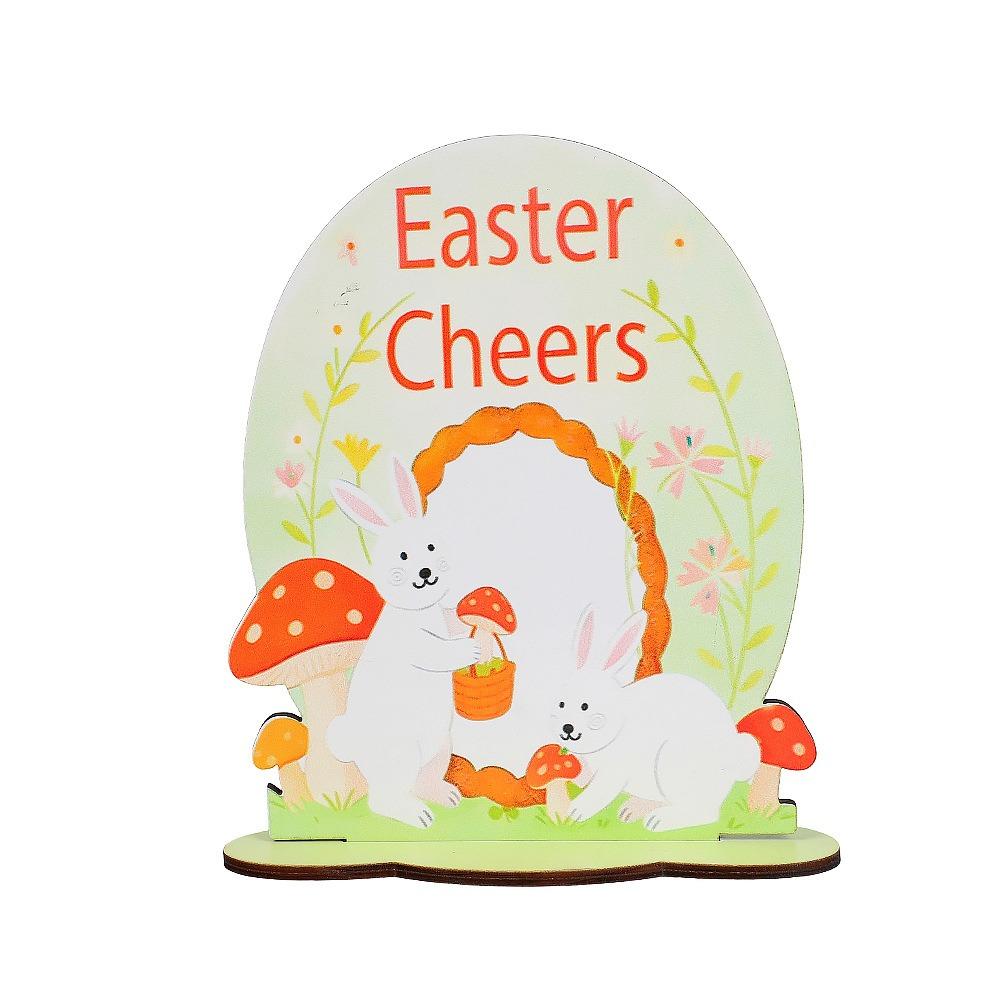 Handmade Easter Bunny Decor Cartoon Bunny Eggs Decor Easter Table Centerpieces  Tabletop Display