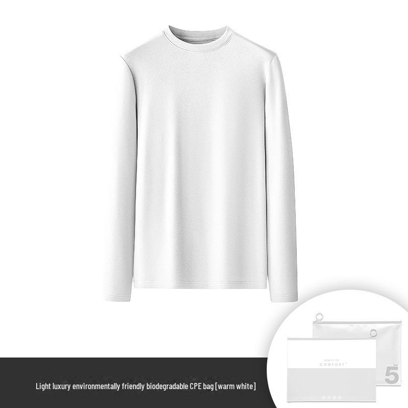 

Мужской теплый двусторонний флисовый топ Tencel: Утолщенный, бархатный, с круглым вырезом, однотонный, идеально подходит для осени и зимы. XL