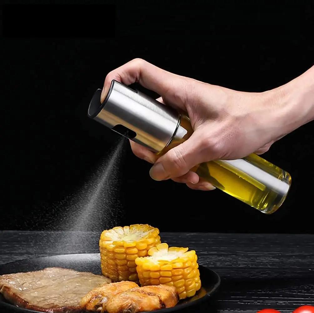 100Ml Oil Sprayer Fit For Cooking 2Pcs Glass Olive Oil Sprayer Mini Kitchen Gadgets Fit For Air Fryer,Salad,Bbq,Anti-Drip Oil Bottle