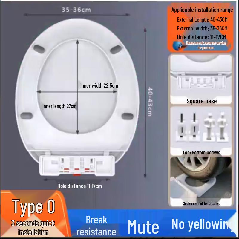 FEEGOO Universal O-shaped Thickened Toilet Seat