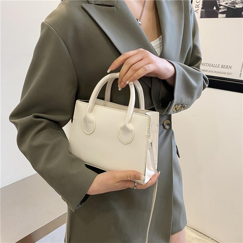 Minimalist Black Square Bag  All-game Wrist Top Bag  Classic Shoulder Bag