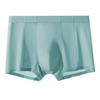 Men Boxer Underwear Mid-rise Elastic Waistband Breathable Mesh Shorts Briefs Solid Color Summer Ice Silk Cooling Panties