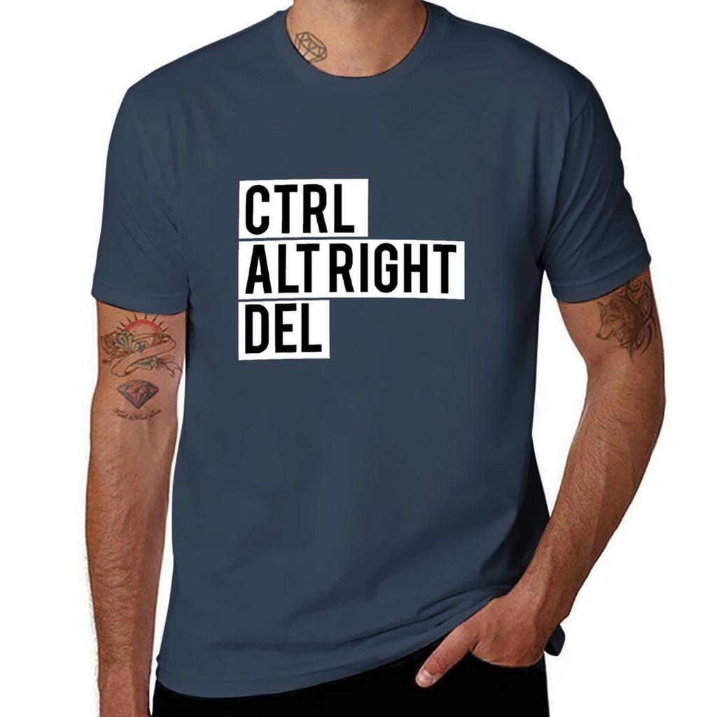 CTRL ALT RIGHT DELETE T-Shirt Man T Shirts High Quality Luxury Brand Man Graphic T Shirt T Shirts for Man Pack White T-Shirt