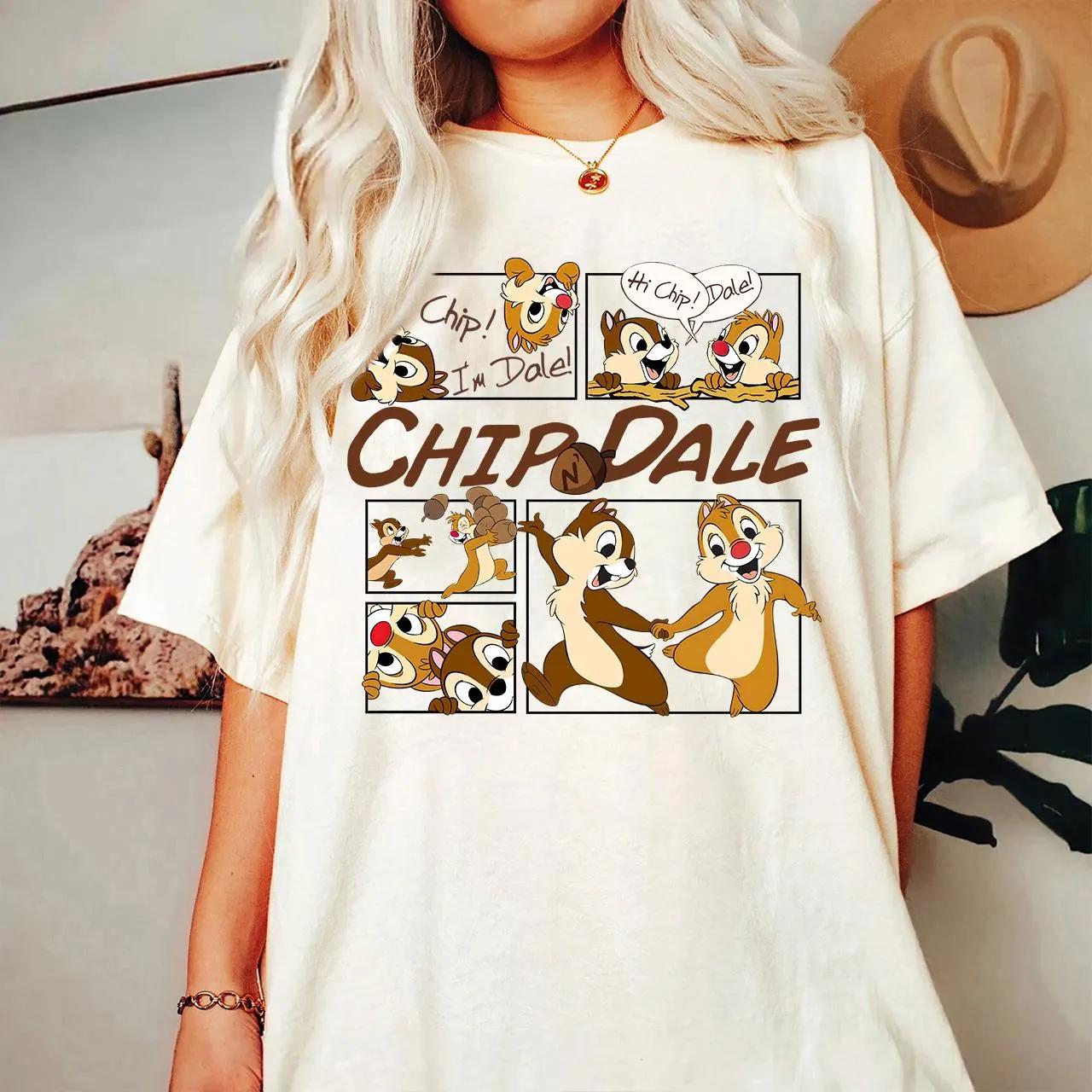 Vintage Chip and Dale Shirt   Floral Chip and Dale Tshirt   Vacation Gifts Tee Funny Magic Kingdom S