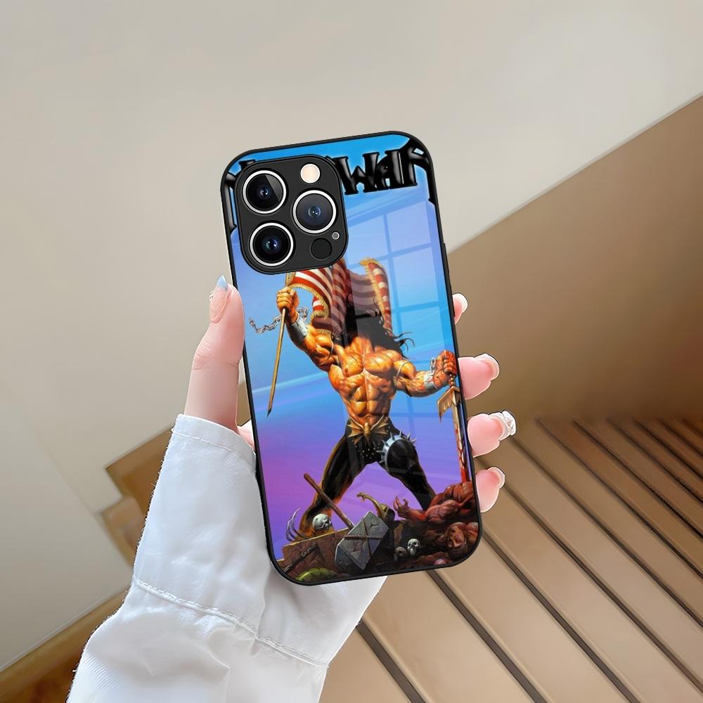 

Manowar Music Phone Case Tempered Glass For IPhone 13 17 15 16 14 12 11 Pro Max Plus Mini XR XS SE2020 Coque iPhone 16 Pro