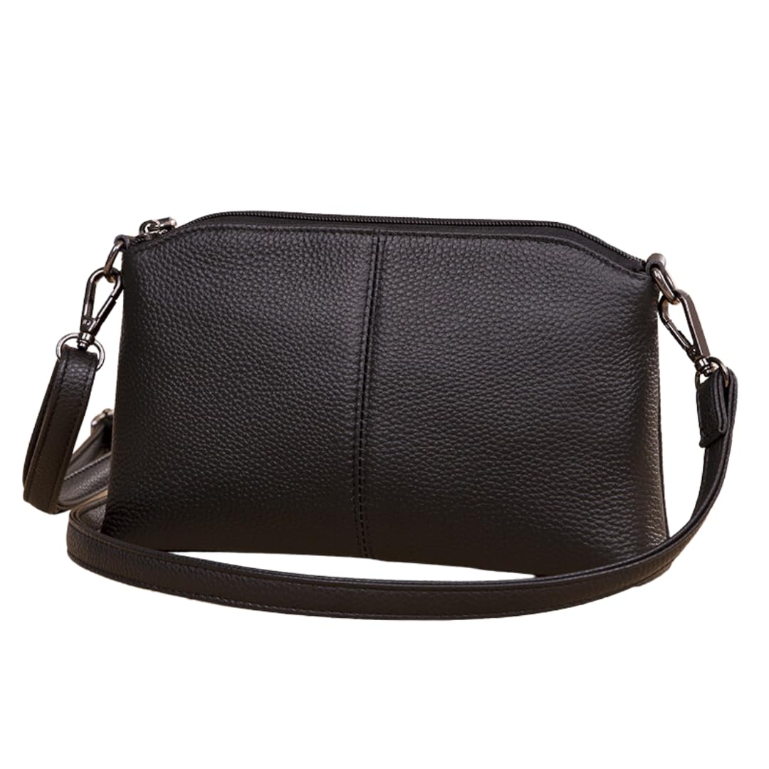 

Сумка через плече для справжнього плечового смартфона через плече сумка на одне плече [Happy RURU] жіноча, кросбоді, маленька, легка, шкіряна, чорна, шкіряна, чорний