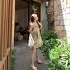 Summer new Chinese style ink dress loose neck suspender skirt gentle sweet small beautiful short skirt