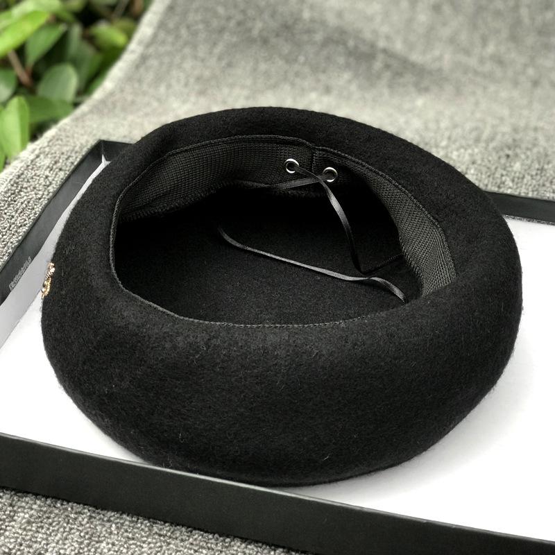 British Woolen Beret Women'S Versatile Elegant Retro Painter'S Hat Newsboy Hat