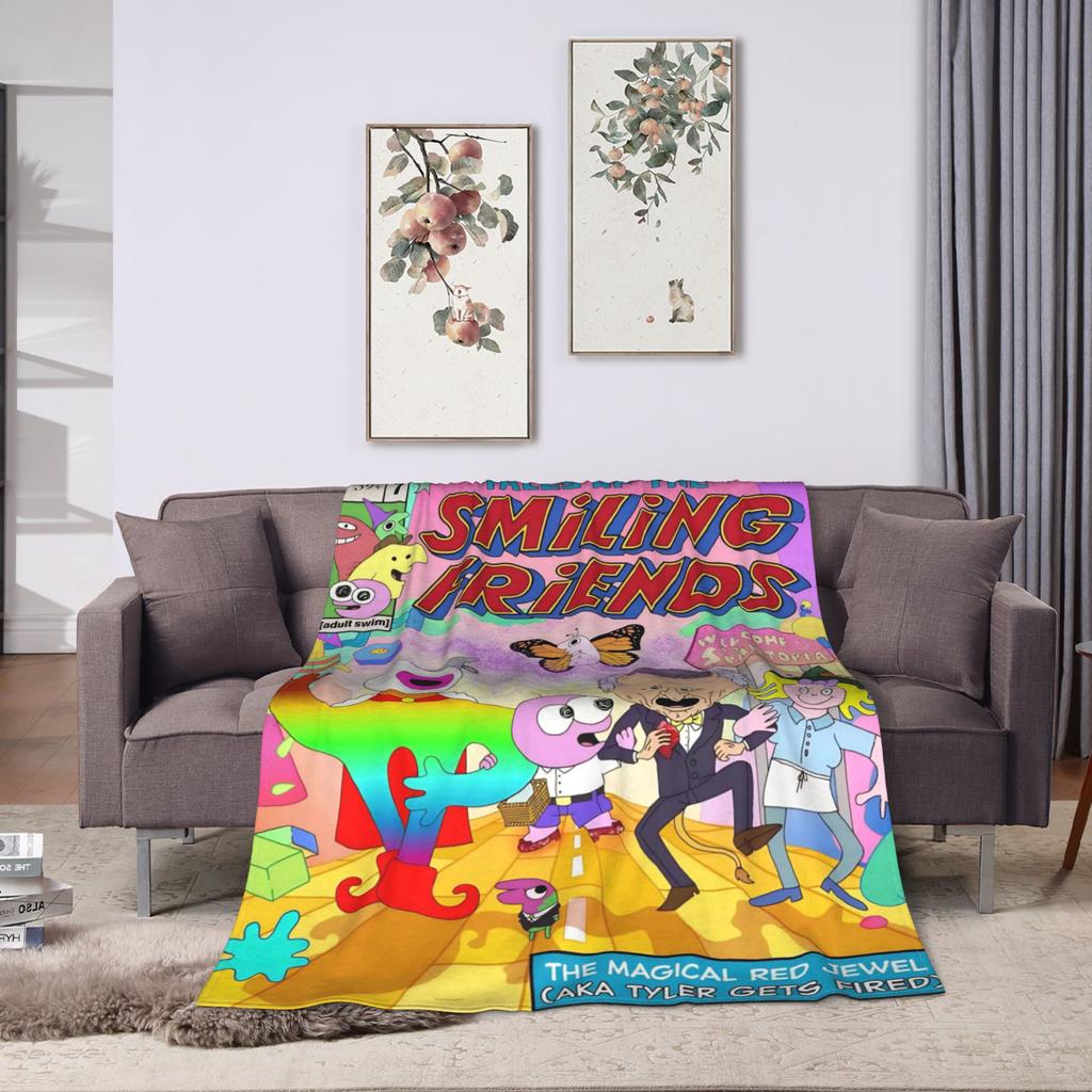 Smiling Friend Games Blankets Quality Warm Soft Throw Blanket Winter Picnic Bedroom Graphic Bedspread