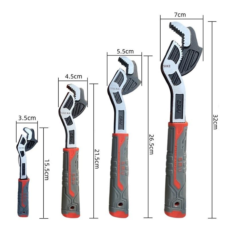 Multi-Function Adjustable Wrench Universal Wrench Fast Wrench Cr-V Bathroom Pipe Wrench Plumber Multi Hand Tool
