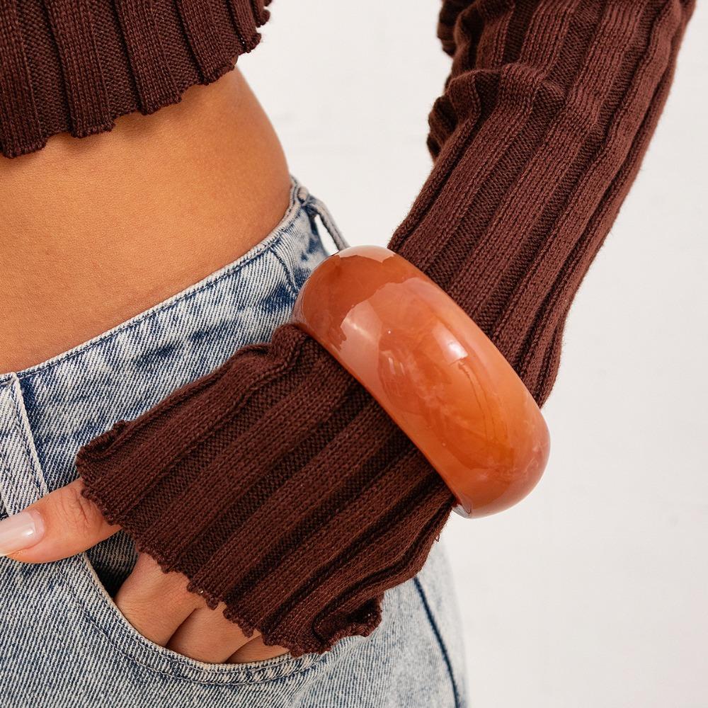 Transparent Transparent Hand Ring Shiny Wide Bracelet Irregular Bangle  Gift Accessories