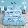 Cartoon Blue Whale Duvet Cover New Vibrant 3D Shark Bedding Set Pillowcase Room Decoration For Boys And Girls