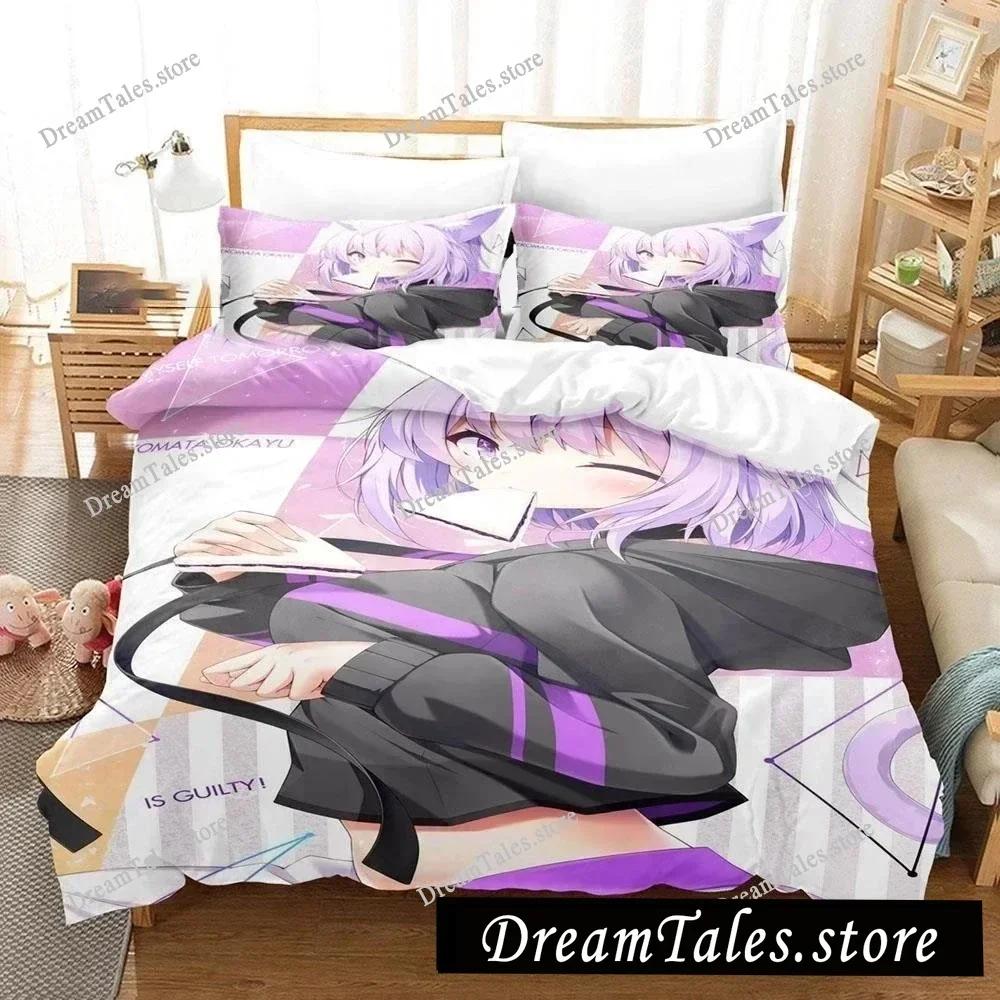 Nekomata Okayu Bedding Set Boys Girls Twin Queen Size Duvet Cover Pillowcase Bed Kids Adult Fashion Home Textile Customizable741