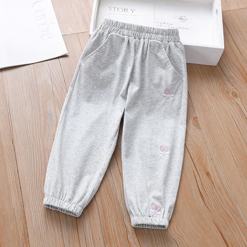 Children's Fashion Pants Girls' Summer Clothes Princess Baby Casual Cropped Pants Thin Design for Summer