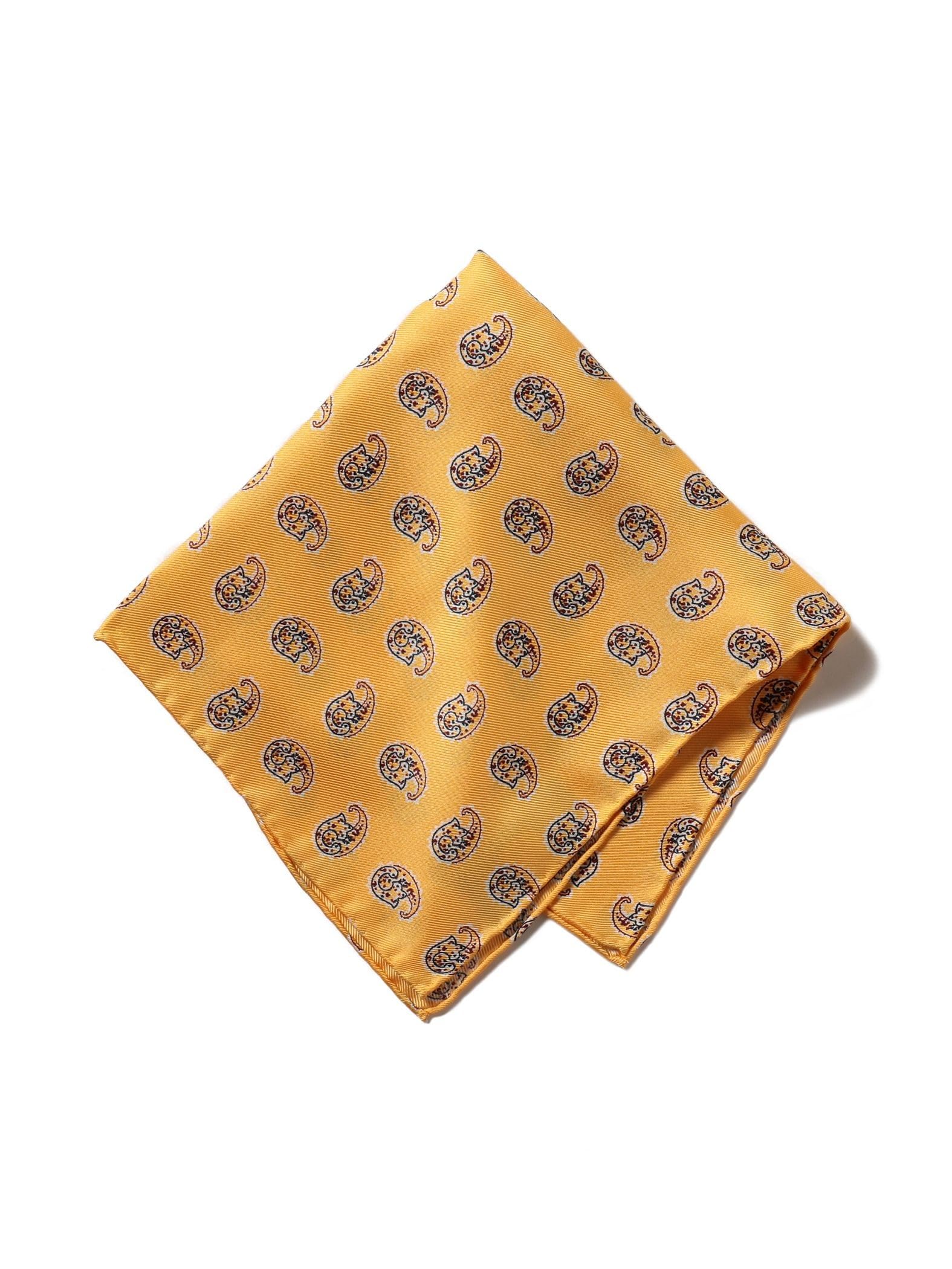 

Big Paisley Print Silk Chief YELLOW ONE SIZE 38470011107 [Beams Plus] Bandana/Handkerchief Men s