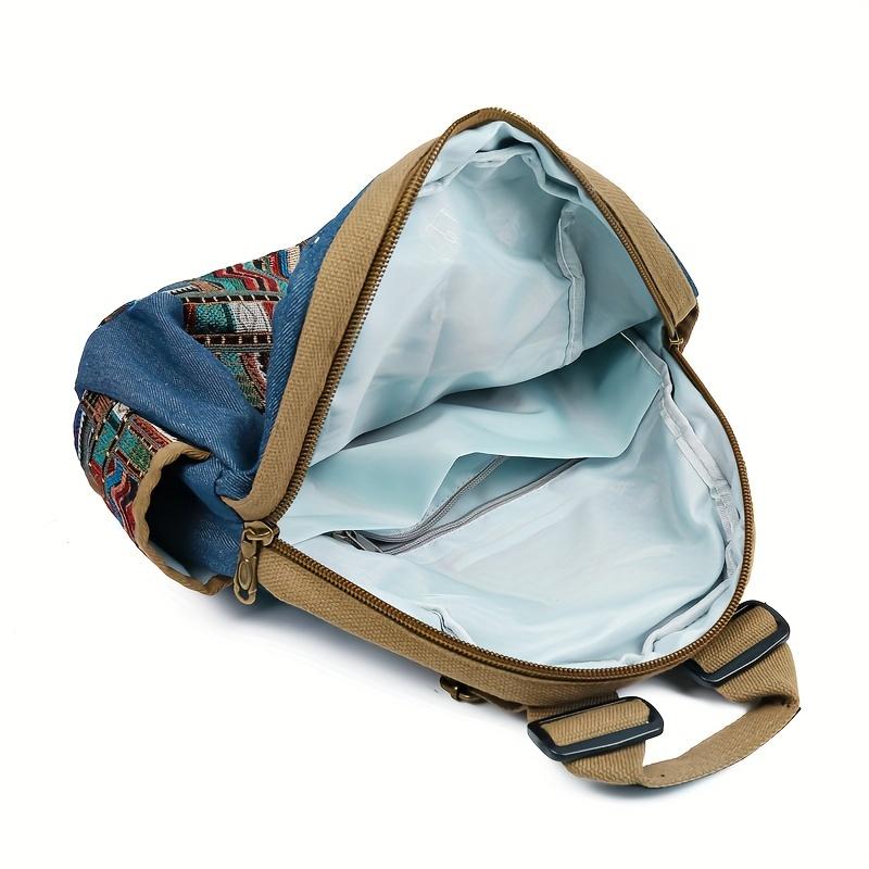 Retro Women's Backpack with Ethnic Style Casual Backpack Suitable for Shopping, Traveling, and Comes with Small Accessories. [Accessories Are Random]