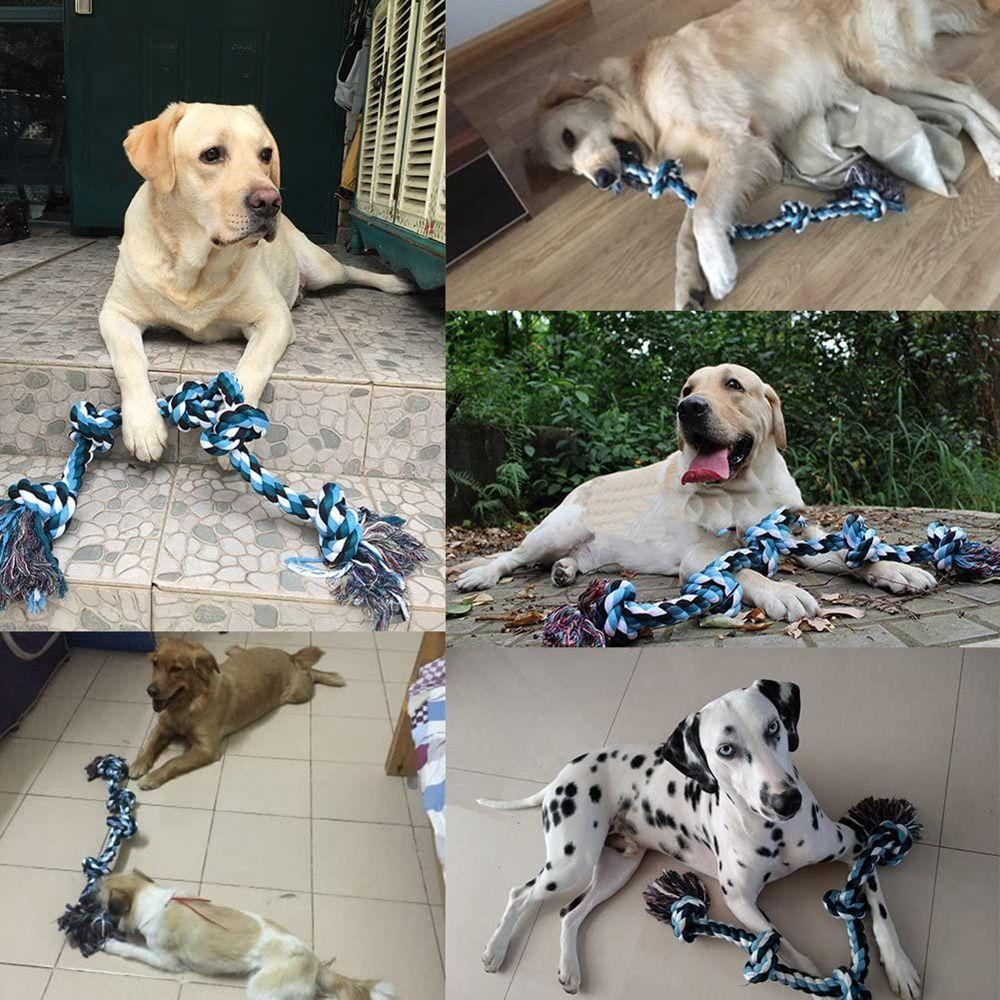 Large Dog For Aggressive Chewers Tug Bite Dog Rope Toys Pet Supplies Chew Toy Teeth Cleaning Toy