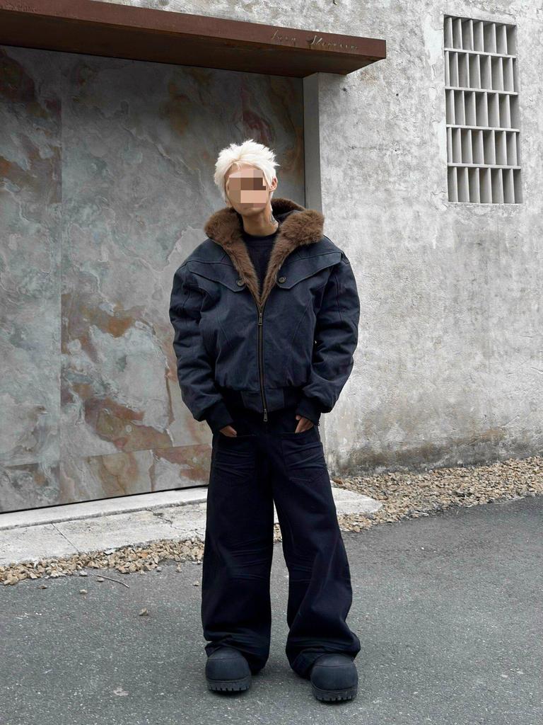 Unisex American-Style Hooded Cotton Jacket - Casual, Loose-Fit & Trendy Outerwear