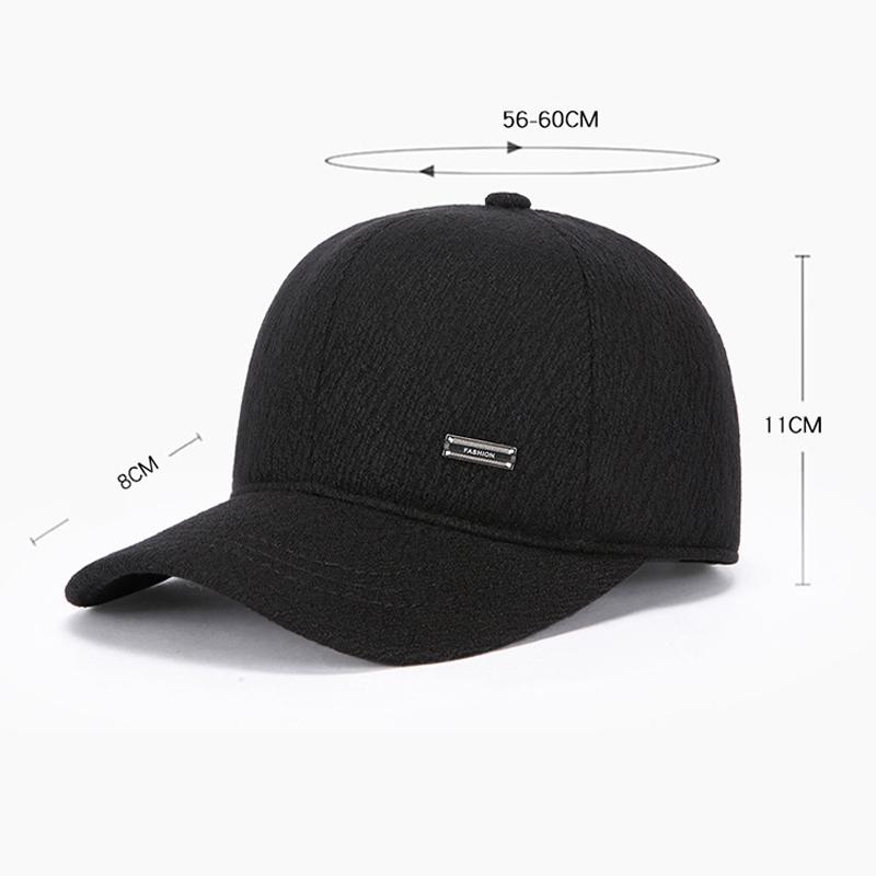 Autumn Winter Thick Baseball Cap Middle-Aged and Elderly Men's Warm Cap