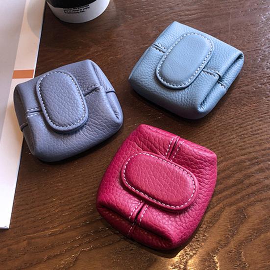 Mini Münzgeldbörse Druckknopfverschluss Kleine Geldbörse Kleingeldfach Damen Geldbörse für Schlüssel Lippenstift Kopfhörer Handtaschen-Organizer