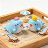 2Pcs Miniature Shark Figurines Cute Resin Small Healing Style Ornaments Mini  Animal Decorations for Car Desk Accessories?