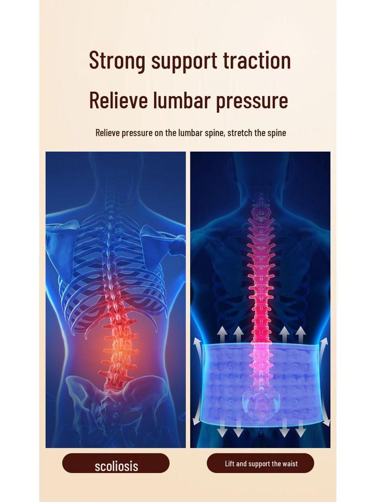 Unisex nafukovací bederní podpůrný pás pro dekompresi a korekci