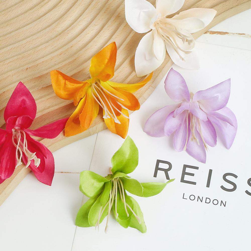 10Pcs 7cm Silk Artificial Flowers Head For Home Decor Wedding Decoration Fake Flowers DIY Bouquet Craft Garland Gift Accessories