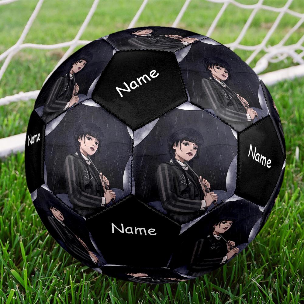 Custom Name Wednesday Theme Size 5 Soccer Ball, Suitable for Both Indoor and Outdoor Matches, a Gift Suitable for Everyone.