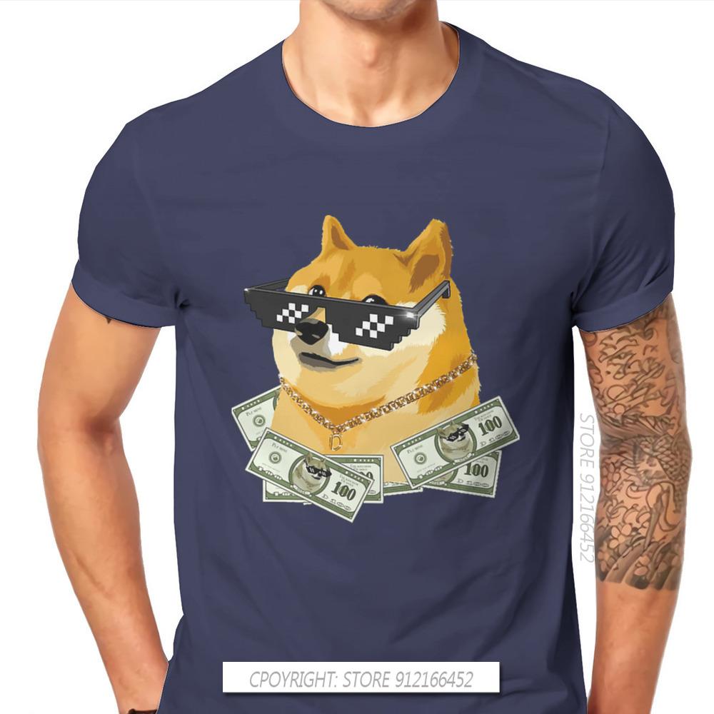 Crypto Cryptocurrency Dogecoin Doge T Shirt Classic Grunge Summer Big Size Pure Cotton Unisexs Tops Harajuku Oneck Tshirt