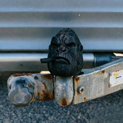Trailer Hitch Cover Gorilla Shape Trailer Coupling Cover Cap Towing Hitch Dustproof Protector