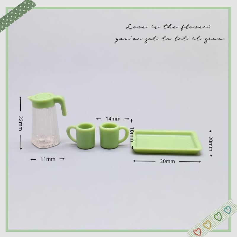 3/4Pcs Dollhouse Miniature Food Simulation Summer Iced Lemon Tea Drink For Doll House Furniture Living Room Scene Model Ornament