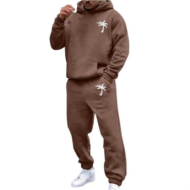 Completo da uomo taglie forti con felpa con cappuccio in velluto e pantaloni della tuta - 25 modelli, vestibilità ampia, abbigliamento sportivo casual da esterno