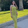 Club Party Women Gown Summer Sleeveless Spaghetti Strap Elegant Sexy Draped Dress