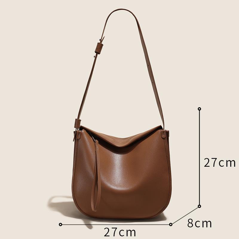 Borsa a Spalla Grande Capacità in Vera Pelle, Nuova Borsa Tote da Lavoro da Donna, Borsa a Tracolla alla Moda e Versatile