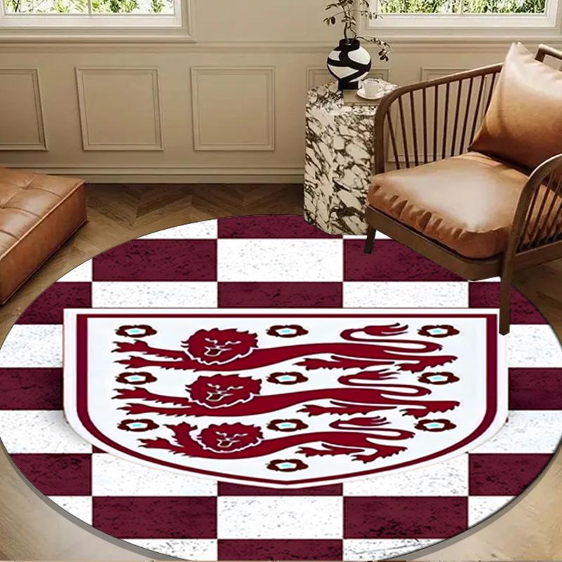 EnglCoat Of Arms Round mat Home Decor, Chair rug For livingroom,Bedroom, doormat home decor Birthday Gift Christmas Gifts