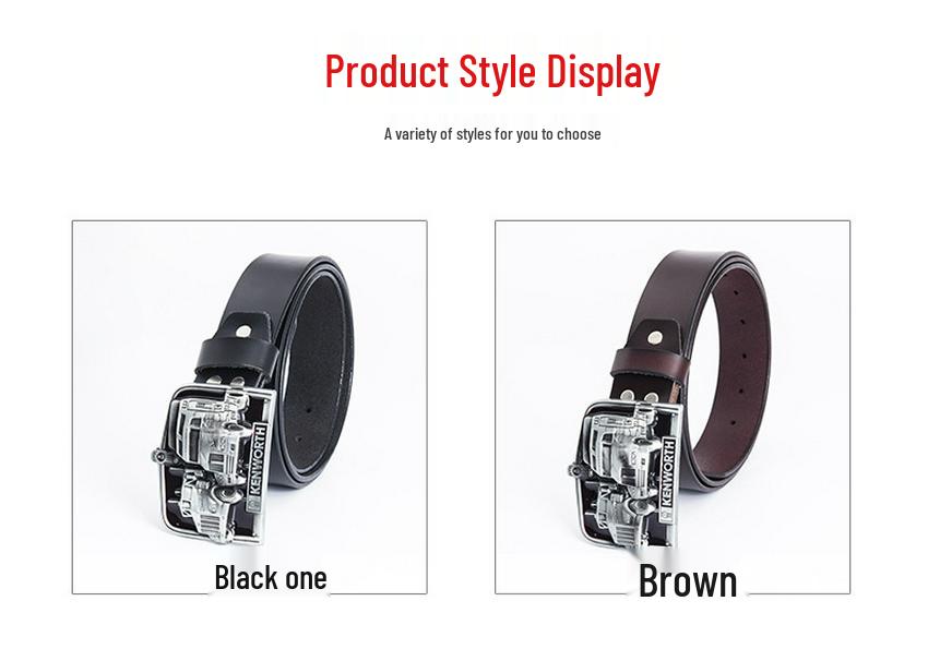 Vintage Punk Cowhide Belt - Retro Truck Driver Style, Casual 3.8cm Piece