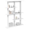 Wall Mounted Shelf Unit White 102 x 20 x 130 cm Engineered Wood