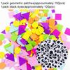 Self Adhesive Geometric Sponge Patch with Googly Eyes Scrapbook Paste Accessories Handmade DIY Materials Student Rewards TMZ