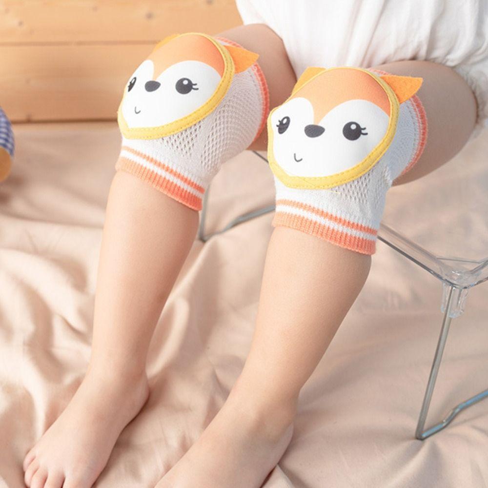 Reticular Baby Cartoon Knee Pads Cotton Polyester Crawling Toddler Protector