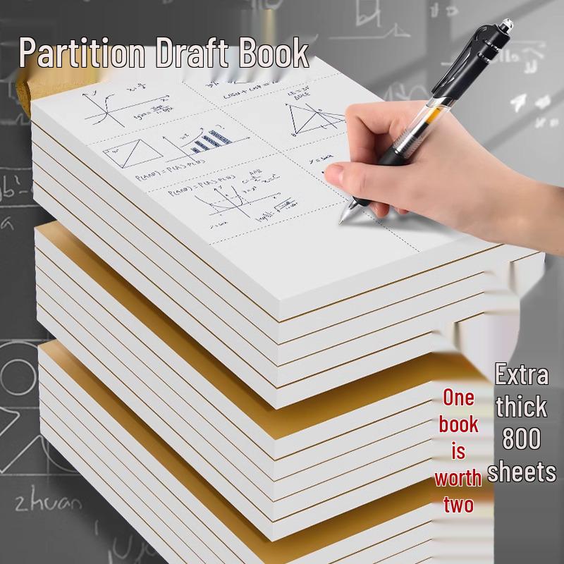Draft and Scratch Paper Notebook for Middle, High, and Elementary School Students