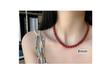 7A Red and Green Agate Chalcedony Beaded Necklace with Yuanbao Buckle - Women's Cross-border Hot Jewelry Item