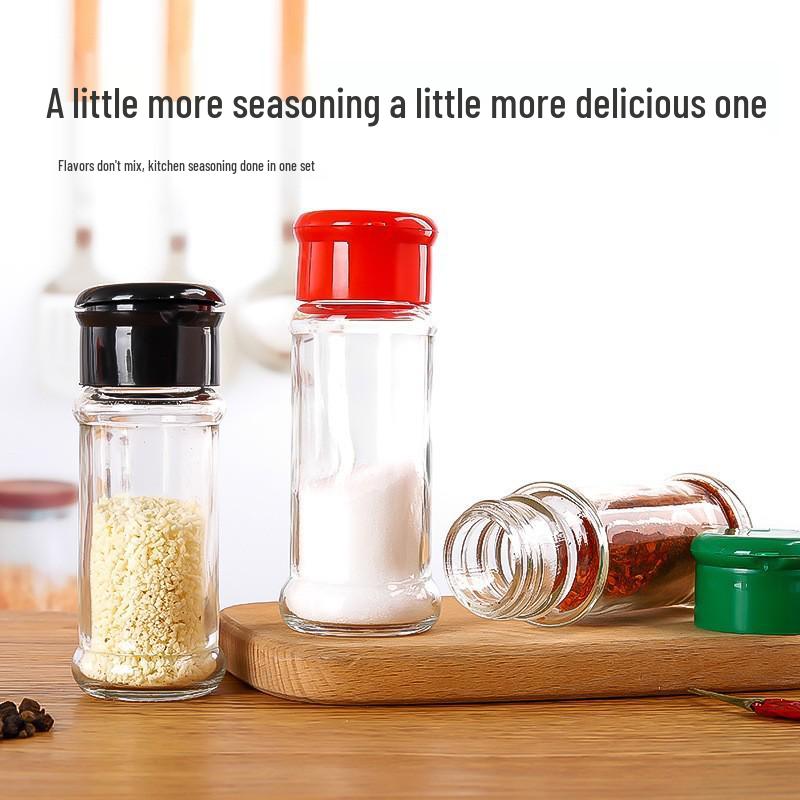 Lightweight Glass Seasoning Bottle with Flip-top Lid for Outdoor BBQ