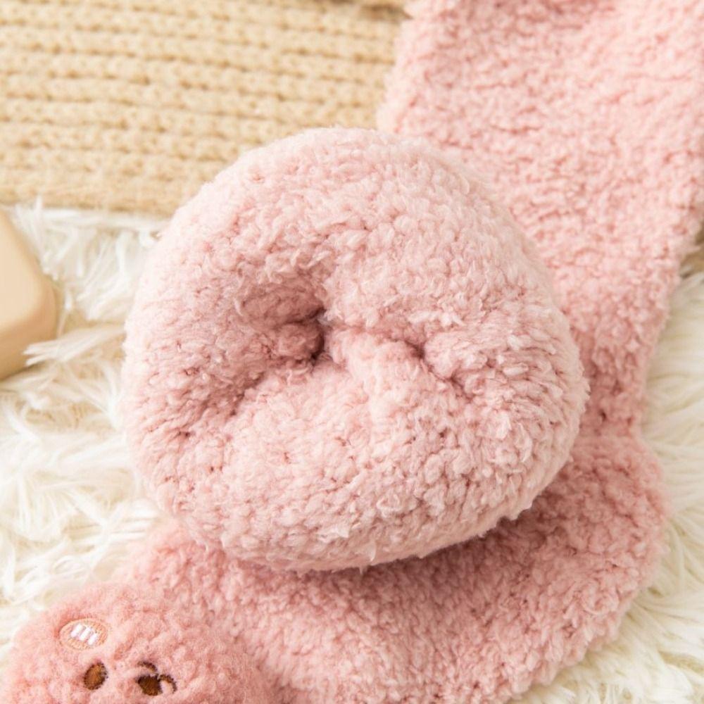 Warm 3D Animal Cartoon Socks Soft Coral Fleece Fluffy Animal Plush Socks Floor Socks  Women Girls
