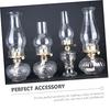 NUOBESTY Kerosene Lamp Burner Replacement Set of 3 with Wick, Retro Oil Lamp Parts, Antique Lantern Wick Burner, Metal Adjuster, Repair Parts, Interio