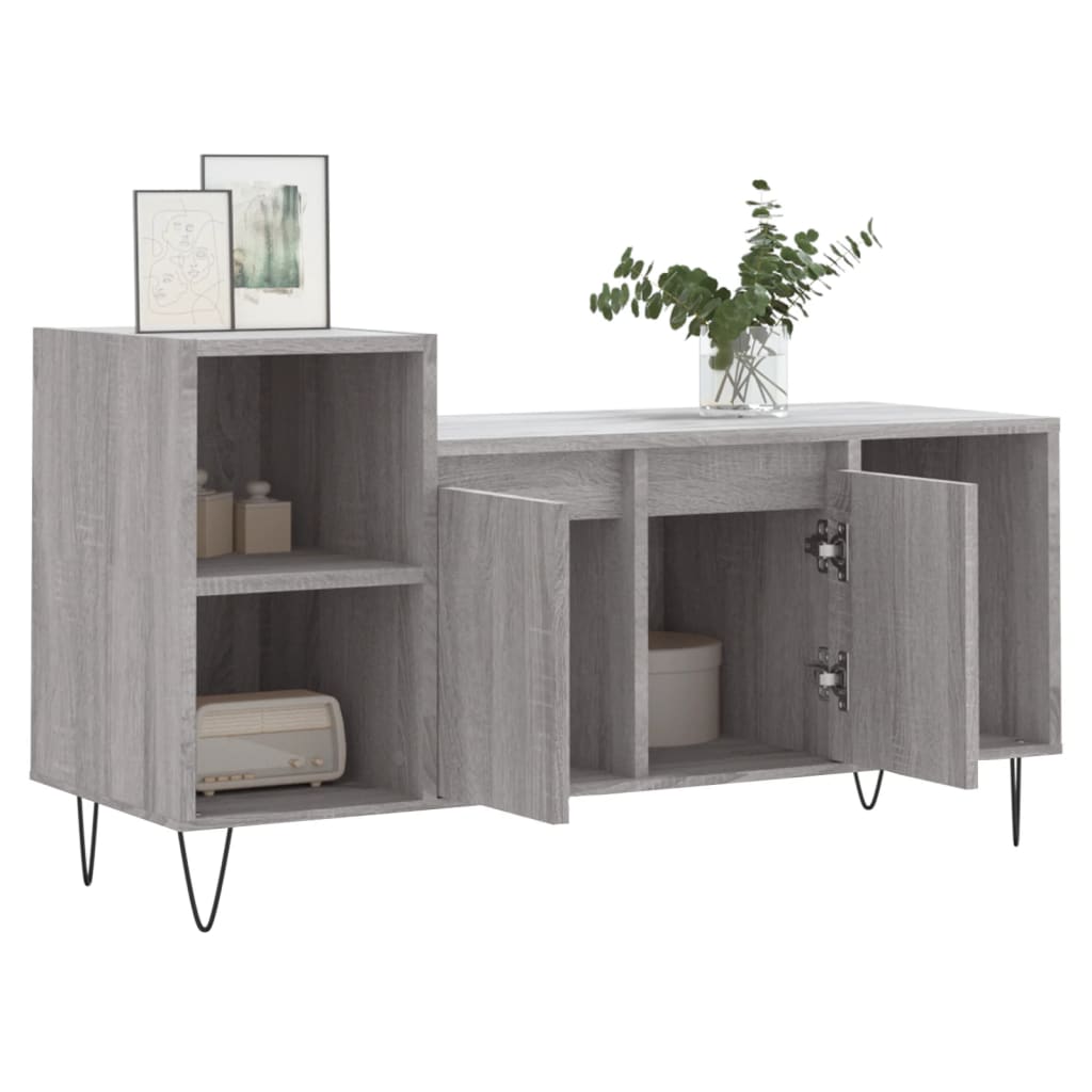 TV Cabinet Gray Sonoma 100x35x55 cm Particleboard