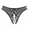 Sexy Lace Panties Women Transparent Crotch Opening Underpant  Thong for Female Briefs