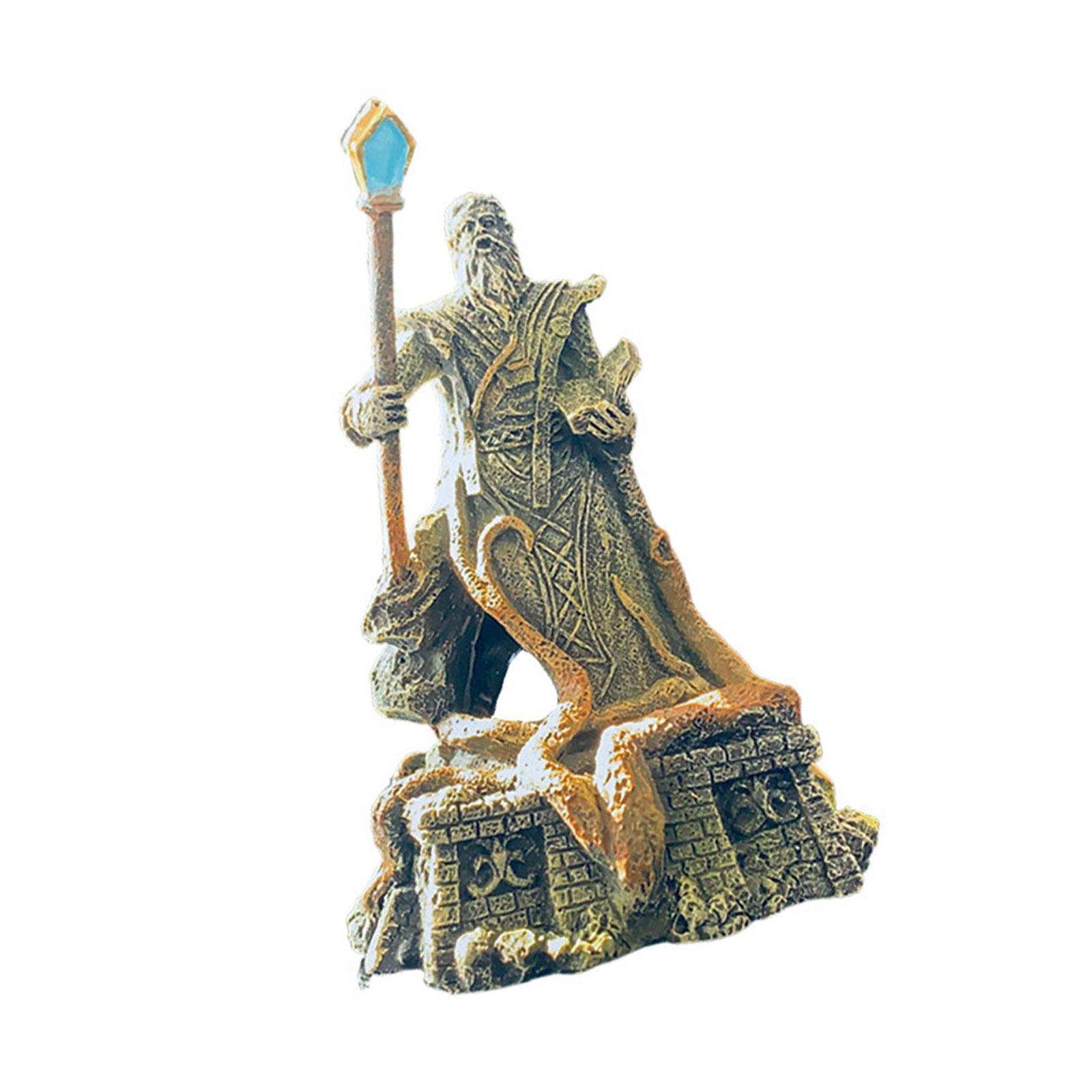 

Мастер Статуя Орнамент Смола Фигурка с Античным Дизайном Укрытия для Рыб Креветок Пещера Аквариумы Ландшафтные Аксессуары