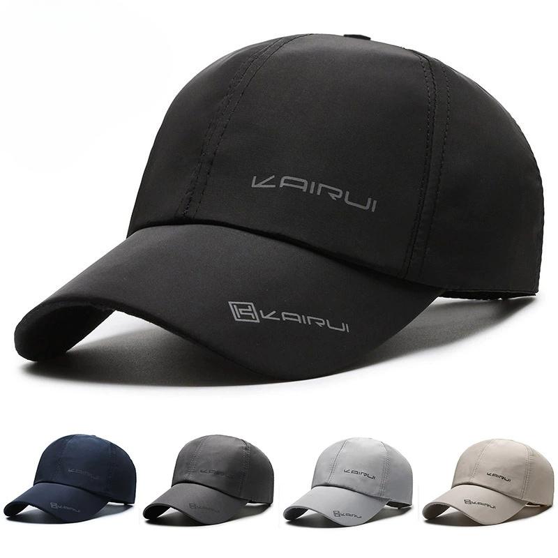 

1pc Quick-Dry Waterproof Baseball Cap - Breathable & Lightweight with UV Protection, Adjustable Fit for Outdoor Sports & Casual Wear темно-сірий
