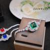 Ruby Sugar Loaf Cut Luxury Bracelet with High Carbon Diamond Emerald Royal Blue Diamond for Women